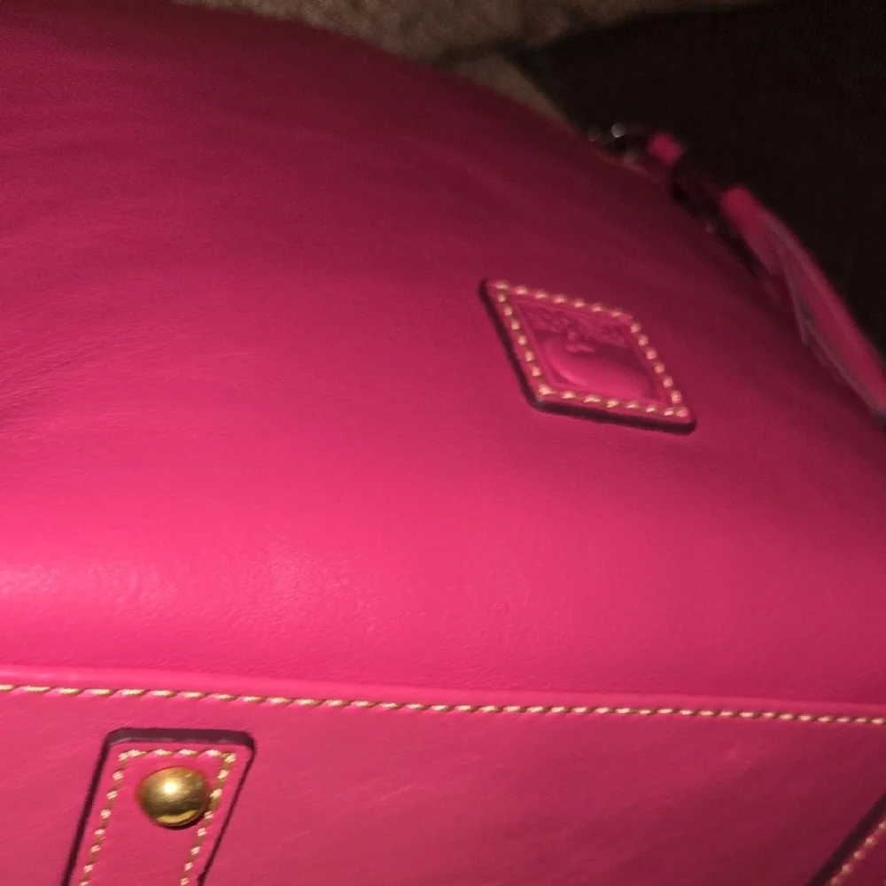 Dooney & Bourke Selina Fuchsia Florentine Leather Crossbody Bag - Picture 11 of 16